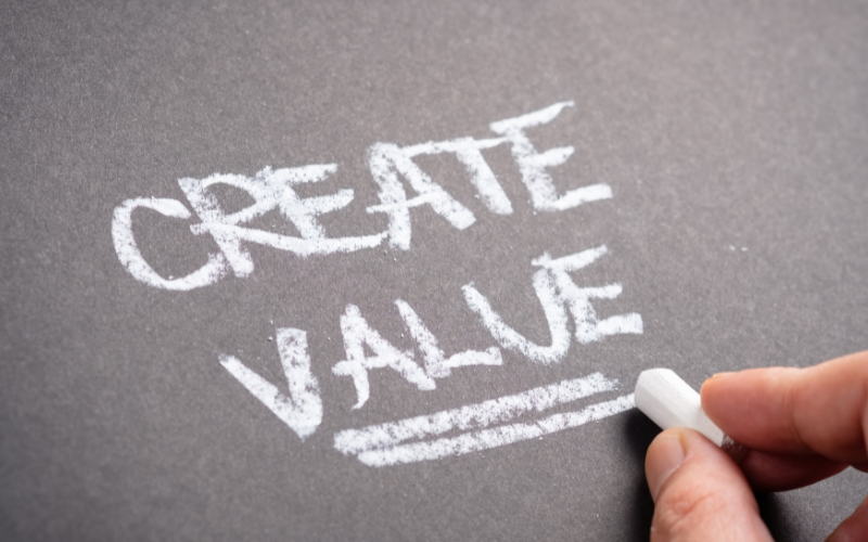 Wealth is created from creating value.